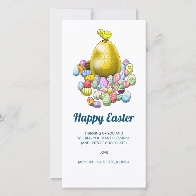 Happy Oaster Eggs Feiertagskarte (Vorderseite)