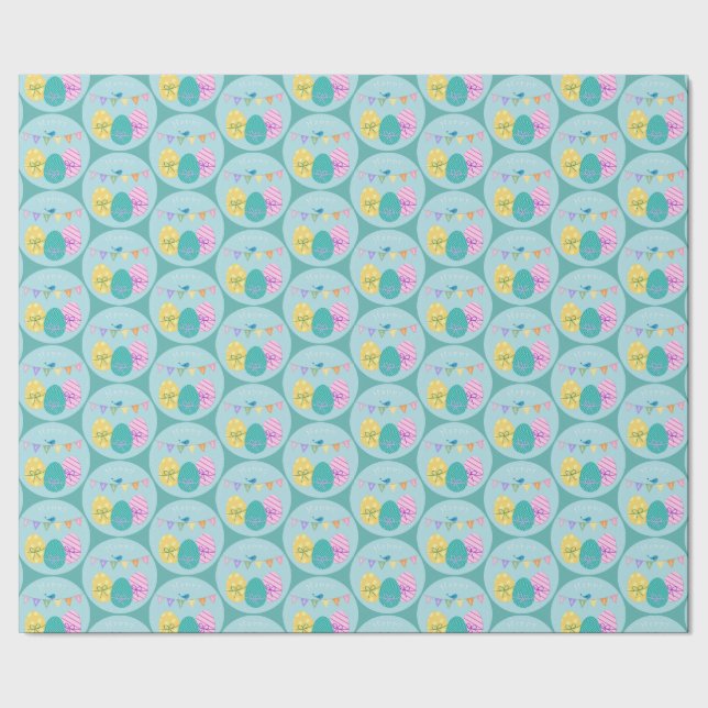 Happy Oaster Eggs Geschenkpapier (Saum)