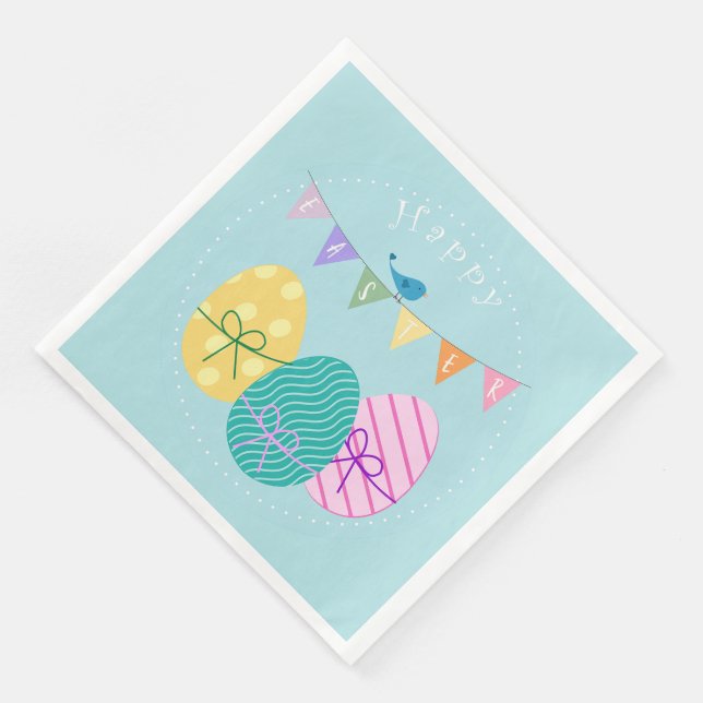Happy Oaster Eggs Serviette (Ecke)