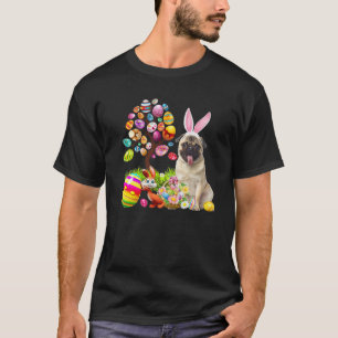 Happy Oaster Eggs Tree Bunny Fawn Mops Hund T-Shirt