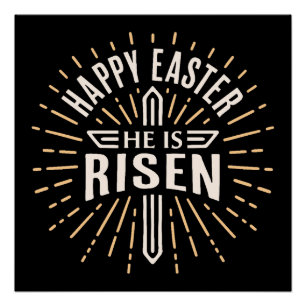 Happy Oaster Er ist aufgestanden Poster