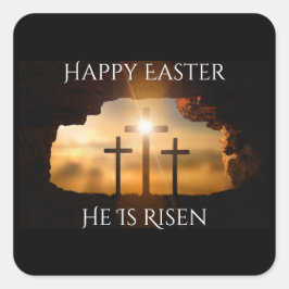 Happy Oaster Er ist drei Kreuzfahrten Urlaub Risen Quadratischer Aufkleber