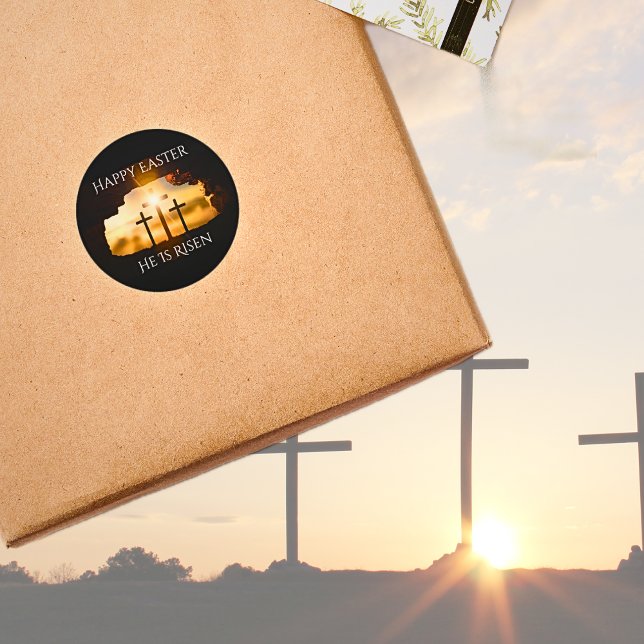 Happy Oaster Er ist drei Kreuzfahrten Urlaub Risen Runder Aufkleber (Von Creator hochgeladen)