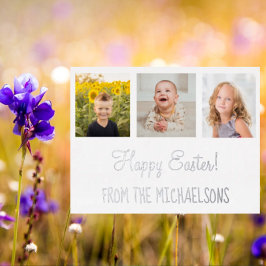 Happy Oaster Family Foto Folie Einladungspostkarte