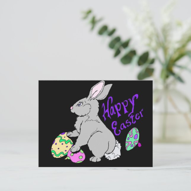 Happy Oaster Feiertagspostkarte (Stehend Vorderseite)