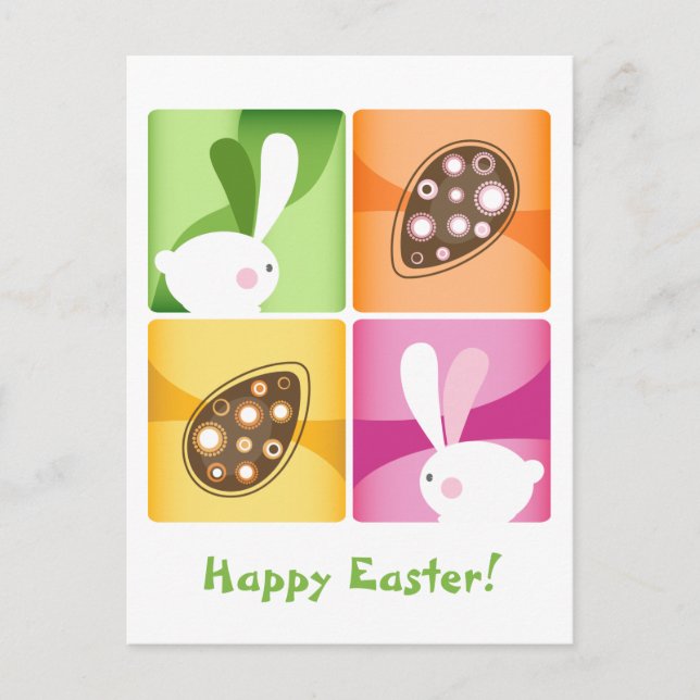 Happy Oaster Feiertagspostkarte (Vorderseite)