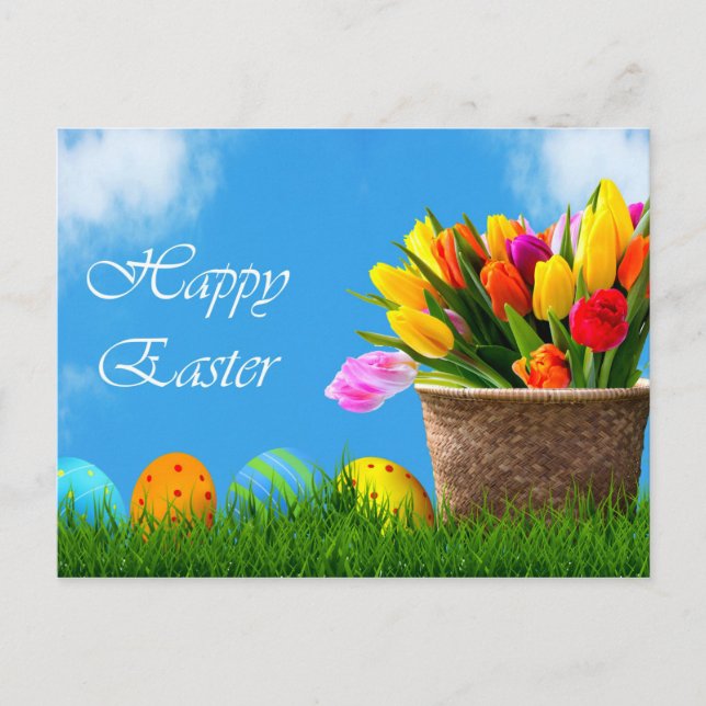 Happy Oaster Feiertagspostkarte (Vorderseite)