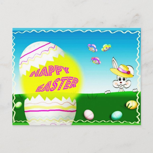 Happy Oaster Feiertagspostkarte (Vorderseite)