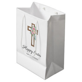 Happy Oaster Floral Cross Mittlere Geschenktüte