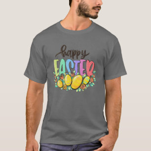Happy Oaster Floral Ostereier Jagen Ostergif T-Shirt