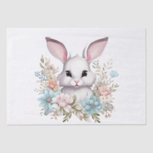 Happy Oaster Floral Ostern Bunny Rabbit Seidenpapier