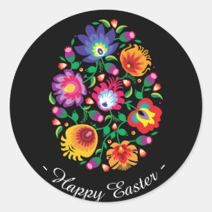 😍 Happy Oaster (Folklore) anpassbar Runder Aufkleber