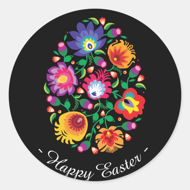 😍 Happy Oaster (Folklore) anpassbar Runder Aufkleber (Vorderseite)