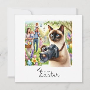 Happy Oaster for Cat Lovers Fotograf Feiertagskarte