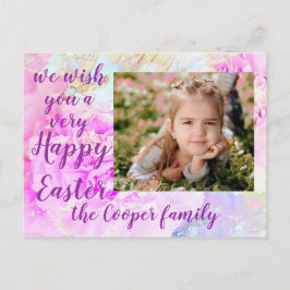 Happy Oaster Foto Postkarte