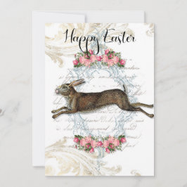 Happy Oaster, französisches Kaninchen, Vintag, Sha Feiertagskarte