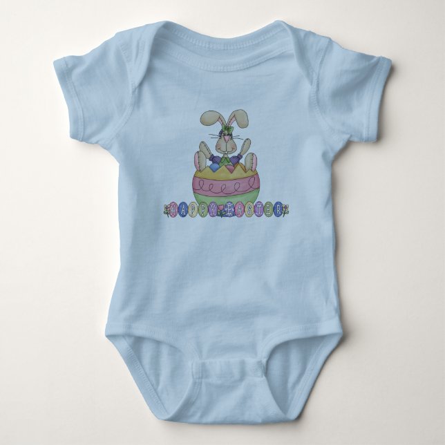 Happy Oaster Funny Bunny Baby Strampler (Vorderseite)