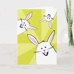Happy Oaster, Funny Bunny Greeting Card Feiertagskarte