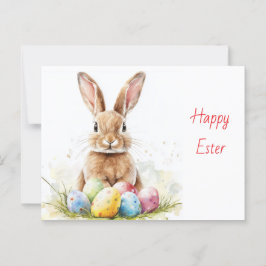 Happy Oaster - Funny Bunny mit Egg Delight Postkarte