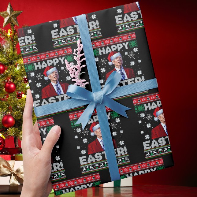 Happy Oaster Funny Joe Biden Weihnachten Geschenkpapier (Von Creator hochgeladen)
