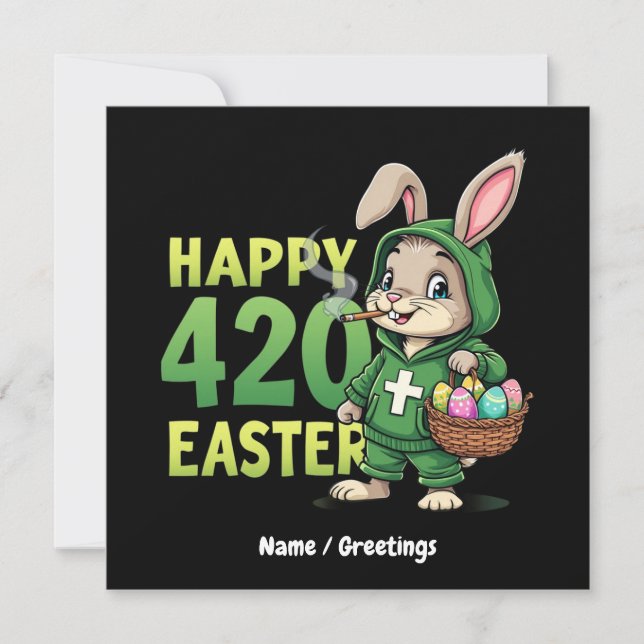 Happy Oaster Funny Osterfest Sonniges Design Lover Einladung (Vorderseite)