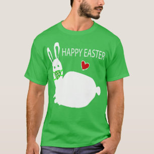 Happy Oaster Funny White Rabbit Bunny T-Shirt