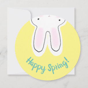 Happy Oaster Gelb Bunny zwei Seiten lustige Karte