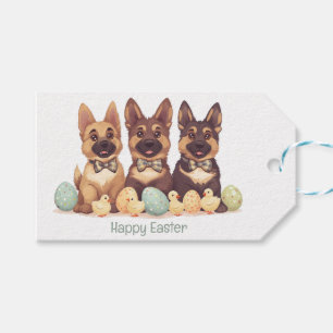 Happy Oaster German Shepherd Hogs Geschenkanhänger