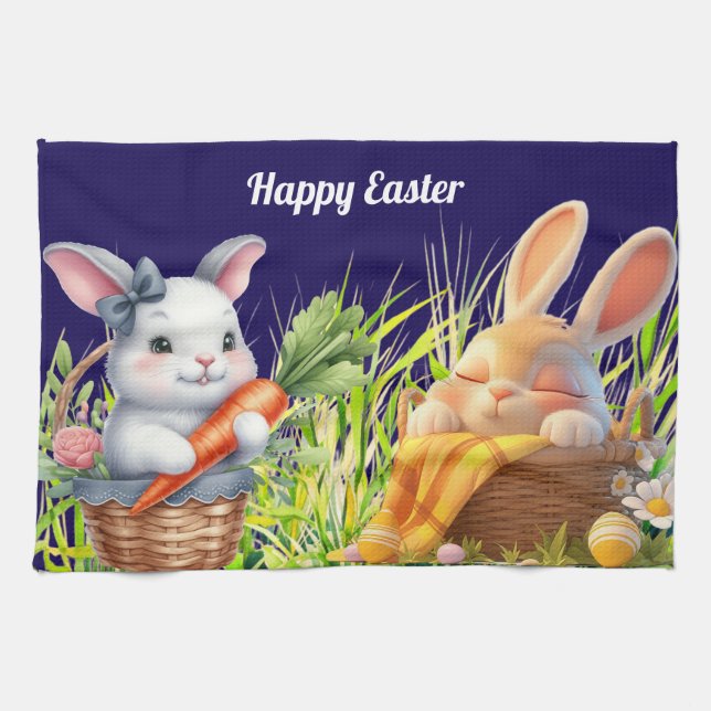 Happy Oaster Geschirrtuch (Horizontal)