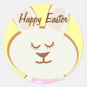 Happy Oaster Girl Bunny Stickers