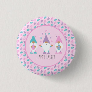 Happy Oaster Gnome Juggling Ostereier Button