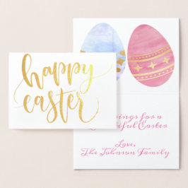 Happy Oaster Gold Foil Card Folienkarte