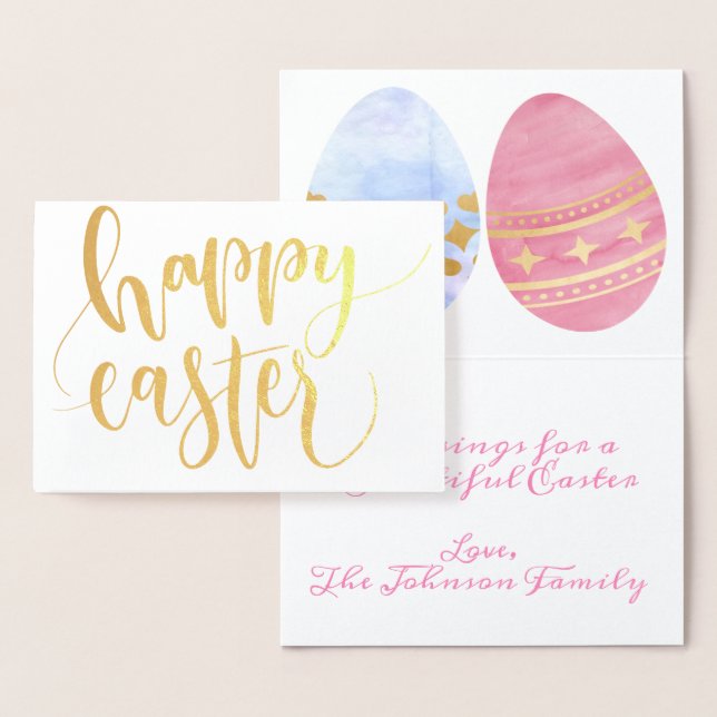 Happy Oaster Gold Foil Card Folienkarte (Anzeige)