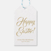 Happy Oaster Gold, kundenspezifische Schrift elega