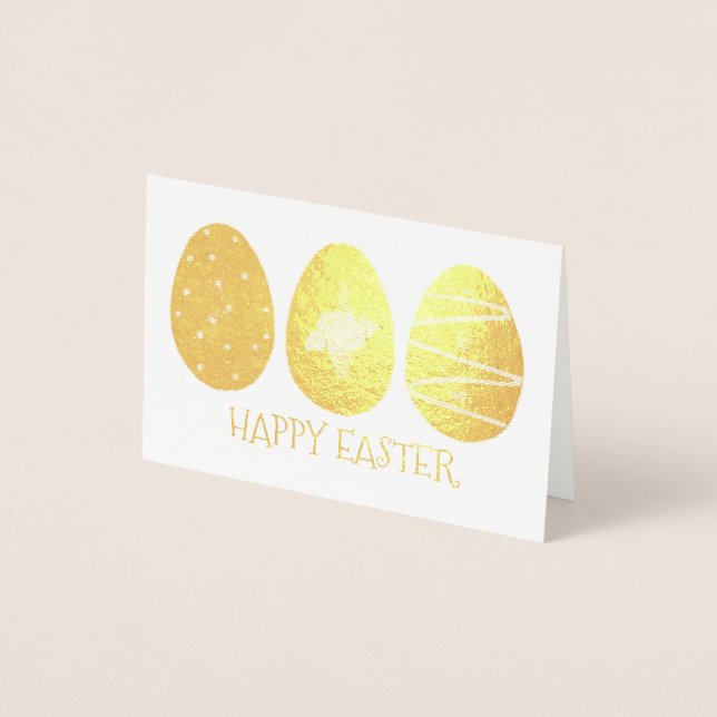 Happy Oaster Golden Egg Hunt Schokolade Eier Folienkarte (Vorderseite)