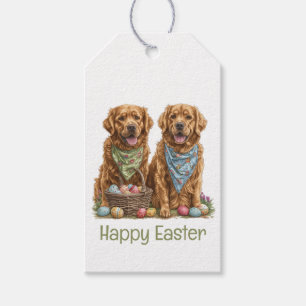 Happy Oaster Golden Retriever Dogs Osterkorb Geschenkanhänger