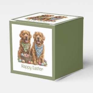 Happy Oaster Golden Retriever Dogs Osterkorb Geschenkschachtel