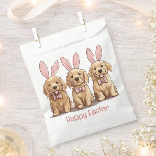 Happy Oaster Golden Retriever Hunde Bunny Ears Geschenktütchen