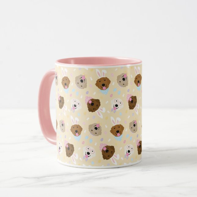 Happy Oaster Golden Retriever Hunde Tasse (Vorderseite Links)