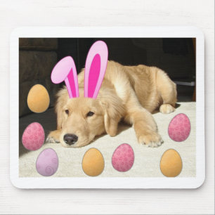 Happy Oaster Golden Retriever Mousepad
