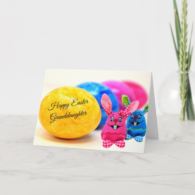 Happy Oaster Grandtochter Feiertagskarte (Vorderseite)