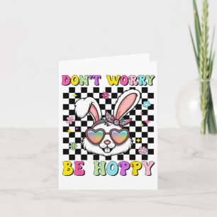 Happy Oaster Groovy Bunny Face Machen Sie sich kei Karte