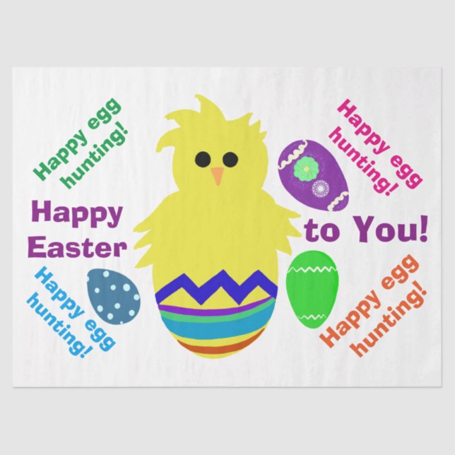 Happy Oaster Happy Egg Junting Chick Eggs Seidenpapier (Vorderseite)