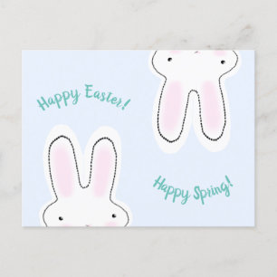 Happy Oaster Happy Spring blauer niedlicher lustig Postkarte