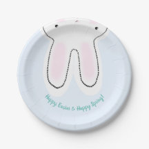 Happy Oaster Happy Spring niedlich blauer Bunny lu