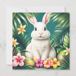 Happy Oaster Hawaiian tropische Kaninchen & Eier Karte