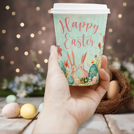 Happy Oaster Hellgrün Aquarell Pappbecher