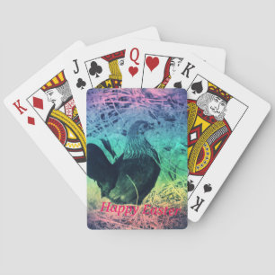 Happy Oaster Hen Spielkarten