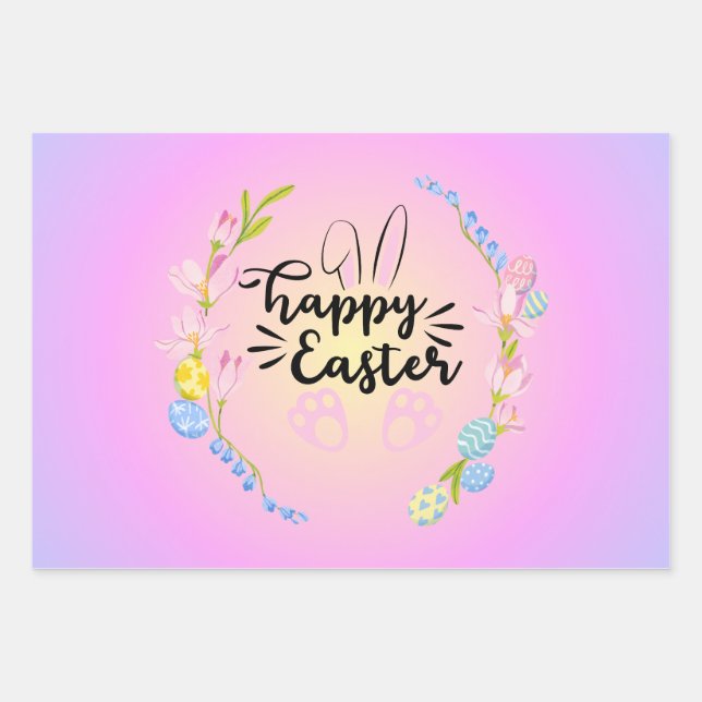 Happy Oaster Hübsch Pastel Geschenkpapier Set (Vorderseite)