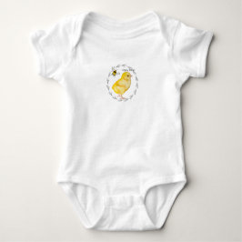 Happy Oaster Huhn und Frühlingsblumen Baby Strampler